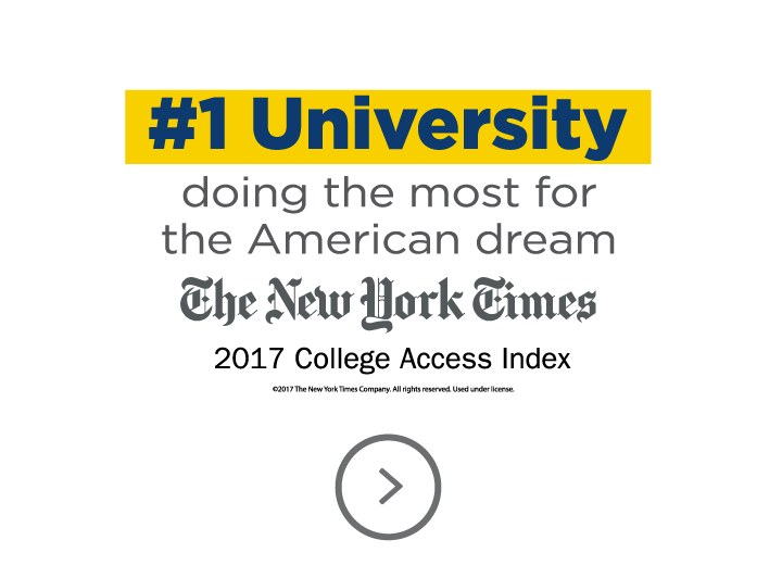 #1 University doing the most for the American dream